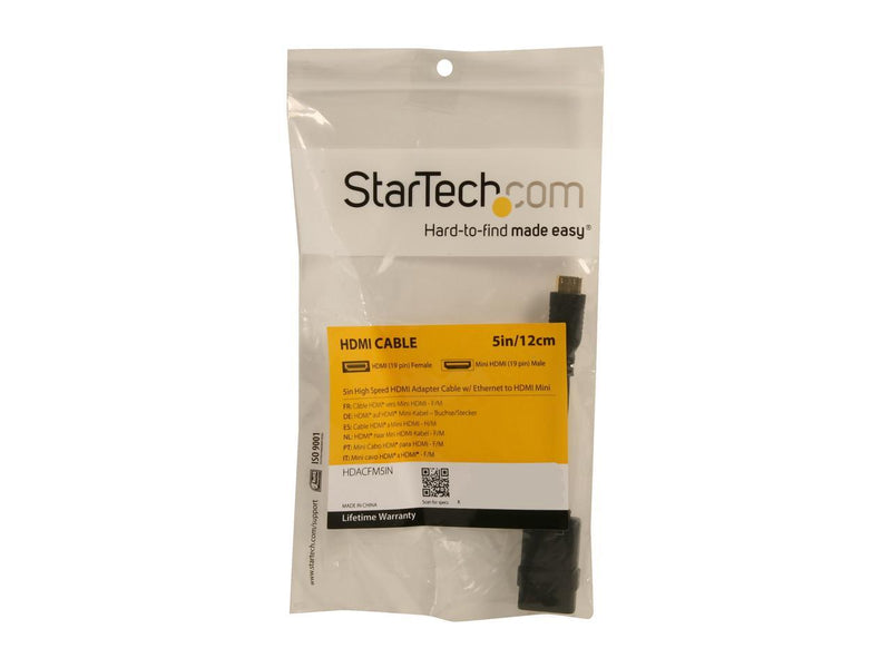 StarTech.com HDACFM5IN 5 in. Black Connector A: 1 - HDMI (19 pin)