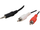 C2G 40423 6 ft. Value Series One 3.5mm Stereo Male to Two RCA Stereo Male
