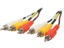 C2G Model 40448 6 ft Value Series Composite Video + Stereo Audio Cable Male to