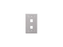 C2G 03411 Two Port Keystone Single Gang Wall Plate