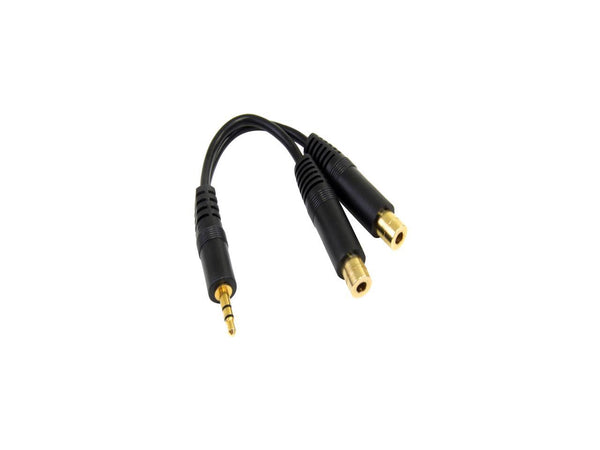 StarTech.com MUY1MFF 6" Stereo Splitter Cable - 3.5mm Male to 2 x 3.5mm Female