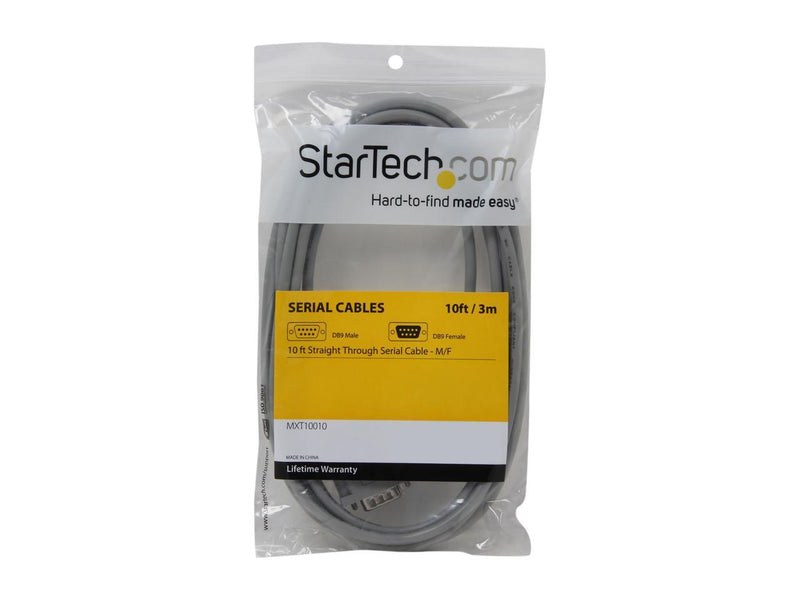 StarTech.com Model MXT10010 10 ft. Straight Through Serial Cable - M/F Male to