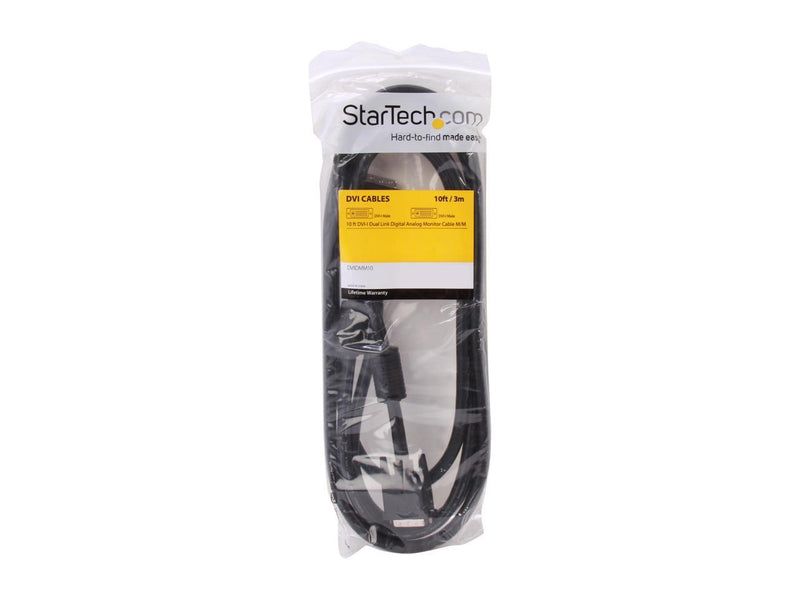 StarTech.com DVIIDMM10 Black Male to Male DVI-I Dual Link Digital Analog Monitor