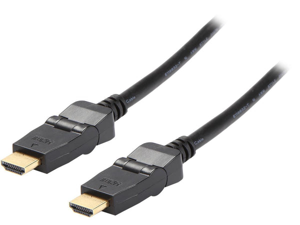 StarTech.com HDMIROTMM6 Black 180° Rotating HDMI Digital Video Cable Male to