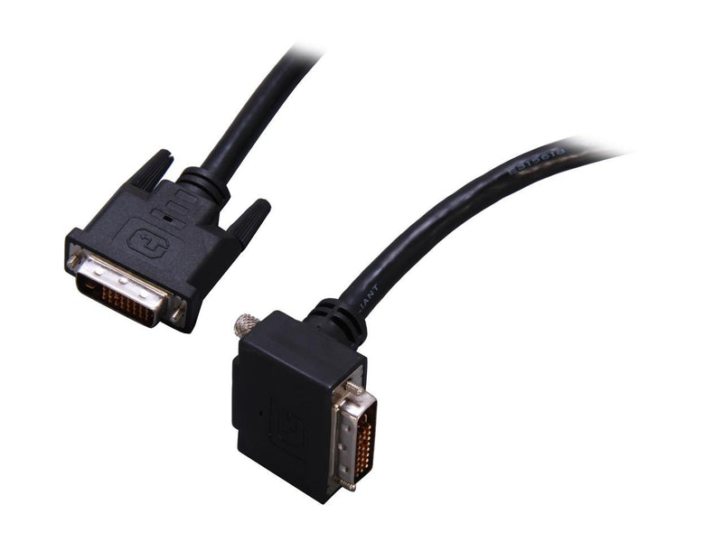 StarTech.com DVIDDMMBA6 Black Male to Male 90° Down Angled Dual Link DVI-D