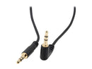 StarTech.com MU3MMSRA Slim 3.5mm to Right Angle Stereo Audio Cable Male to Male