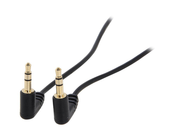 StarTech.com MU1MMS2RA Slim 3.5mm Right Angle Stereo Audio Cable - M/M Male to