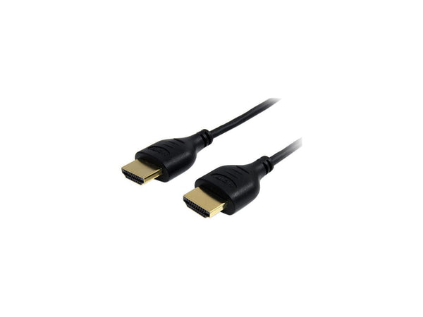 StarTech.com HDMIMM6HSS Black Slim High Speed HDMI Cable with Ethernet Male to