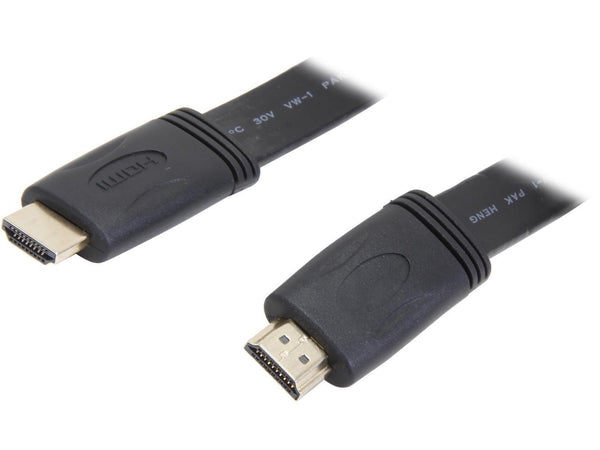 StarTech.com HDMIMM15FL 15 ft. Black Flat High Speed HDMI Cable with Ethernet