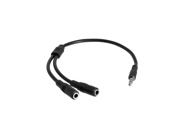 StarTech.com MUY1MFFS 8.4" (20cm) Slim Stereo Splitter Cable - 3.5mm Male to 2 x