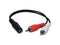 QVS  CC399FM  8"  3.5MM Mini-Stereo Female to Two 3.5MM Female Speaker Splitter