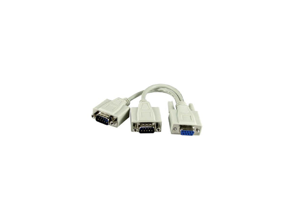 QVS  CC317Y  8"  Serial DB9 Female to DB9 Male & Male Splitter Cable