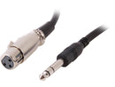 BYTECC Model MICPH-10MF 10 ft. 1/4" Stereo Microphone Plug to 3 pin XLR Female