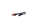 Comprehensive MPS-2PP-25ST 25 ft. Standard Series 3.5mm Stereo Mini Plug to 2