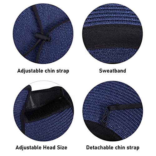 Simplicity Women's Summer Foldable Wide Brim Beach Hats Straw Sun Visor Hats - Brand New