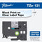 Brother Genuine P-touch TZE-131 Tape 0.5" (12MM X 8M) Standard Laminated Tape - Brand New