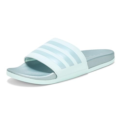 II0011 ADIDAS ADILETTE COMFORT SANDAL WOMEN Halo Mint/Magic Grey Metallic - 9 - Brand New