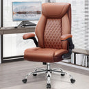 GENERIC OFFICE CHAIR, ERGONOMIC DESK CHAIR, BIG, TALL, - BROWN - Like New