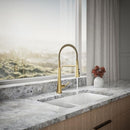 KOHLER K-23765 TONE 1.5 GPM SINGLE HOLE PRE-RINSE FAUCET VIBRANT BRASS - Like New