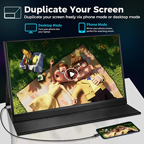 HAMTYSAN PORTABLE MONITOR 15.6" FHD 1080P HDMI EXTERNAL MONITOR - BLACK - Like New