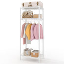 Clothes Rack Heavy Duty Clothing Racks Adjustable Shelves Freestanding - White - Brand New