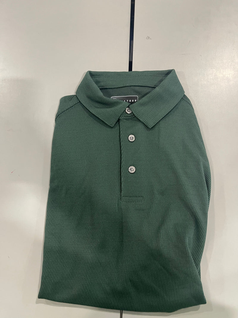 PGA TOUR PGA MEN'S SURPRISE LONG SLEEVE POLO - SIZE: MEN S - GREEN - Like New