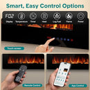 PYLE SERENELIFE 50 INCH ELECTRIC FIREPLACE HEATER LED FLAME SMART WI-FI - BLACK - Like New