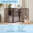 PETMAKER 3 Panel Pet Gate, Freestanding, Indoor, Brown, 54”x23.75” - Brand New