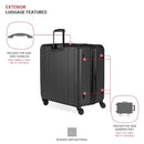 SWISSGEAR WANDERLUST 3-PIECE SPINNER 3-PIECE SET (19/19/25) SA8092 - BLACK - Brand New