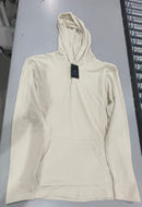 BLUE ICE MEN'S LOOSE FIT WAFFLE KNIT THERMAL HENLEY HOODIE - SIZE: 3XL - NATURAL - Brand New