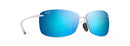 MAUI JIM AKAU RIMLESS GLASSES CRYSTAL MATTE FRAMES WITH BLUE HAWAII LENS - Like New