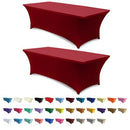 ABCCANOPY 2 Pack 4 FT Red Spandex Table Cover Stretch Fitted WR - Red - Like New
