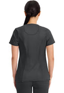 CHEROKEE INFINITY WOMENS ROUND NECK SCRUB TOP 3 POCKETS SIZE WOMEN M BLACK - Brand New