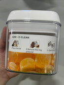 GENERIC 0.5L FOOD STORAGE CONTAINER WITH WHITE LID - CLEAR,WHITE - Like New
