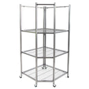 AS DESCRIBED-ORIGAMI ORIGAMI R5C-PEWTER CORNER 4-SHELF RACK - - Scratch & Dent