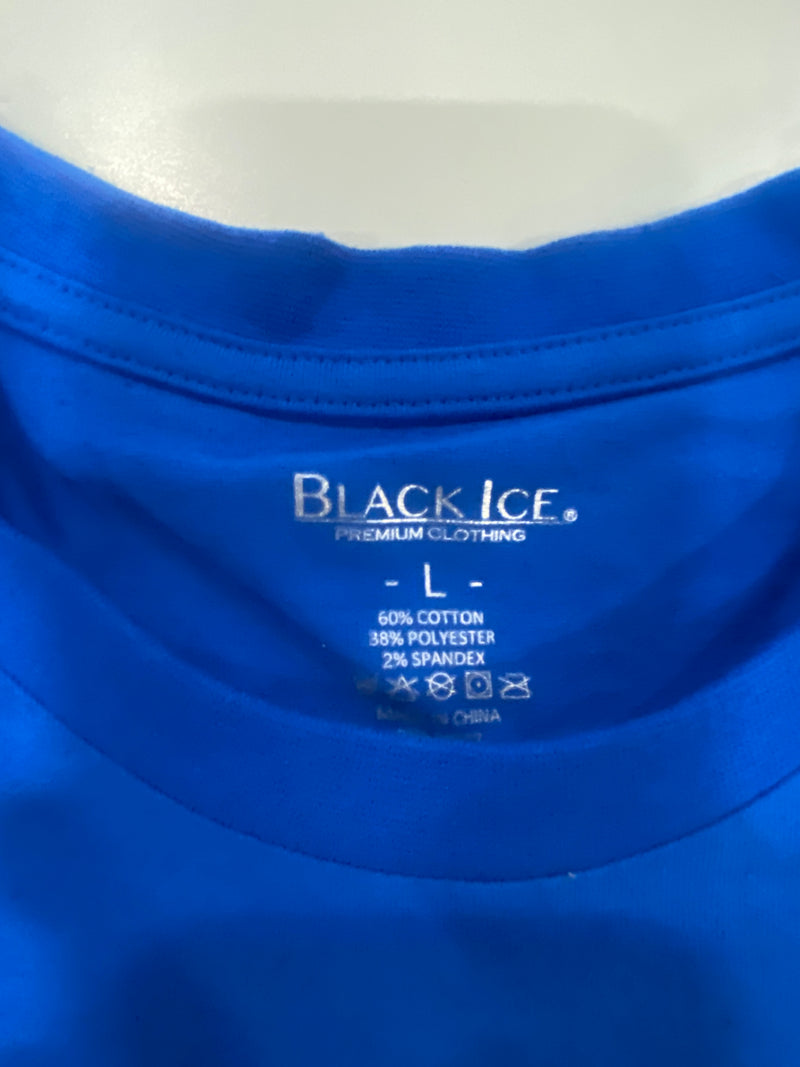 BLACK ICE PLAIN SHORT SLEEVE T-SHIRT, ROYAL- SIZE: MEN L - ROYAL - Brand New