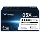 HP 05X Black High Yield Toner Cartridge 4 Pack CE505X - Black - Brand New