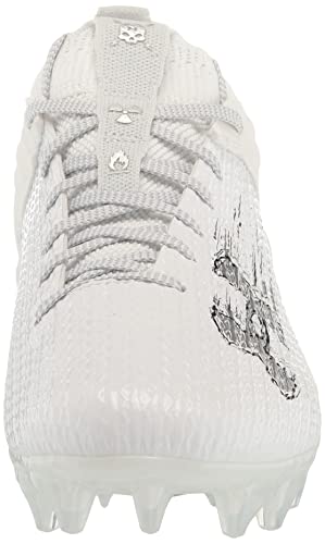 UNDER ARMOUR MEN'S BLUR SMOKE 2.0 MOLD, SIZE 8, WHITE/WHITE/METALIC SILVER - Like New