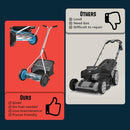 AMERICAN LAWN MOWER COMPANY 16" 5-BLADE REEL MOWER WITH GRASS CATCHER - BLUE - Like New