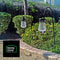 Home Zone Security 2 Pack Solar Crackle Glass Lanterns Light ELJ8205V - Black Like New