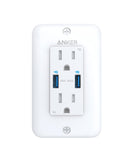 ANKER POWEREXTEND USB WALL OUTLET 2 AC OUTLETS A9321 - WHITE - Like New