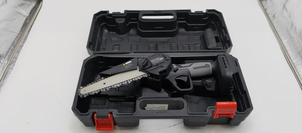GENERIC 6 INCH CORDLESS MINI ELECTRIC CHAINSAW 24V, TOOL ONLY - BLACK/GRAY - Like New