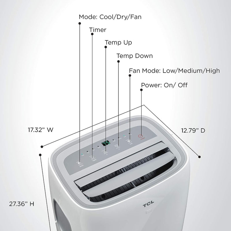 TCL 12P32 12,000 BTU Portable Air Conditioner - White Like New