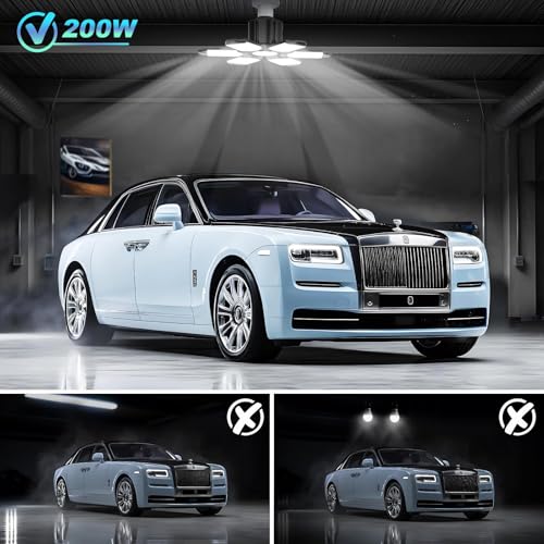 LUCORUSC LED GARAGE LIGHTS 4 PACK 200W SUPER BRIGHT E26 6500K - BLACK - Like New