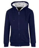 Q-ACTIVE MENS SHERPA LINED FLEECE ZIP-UP HOODIE - SIZE: MEN M - NAVY - Brand New