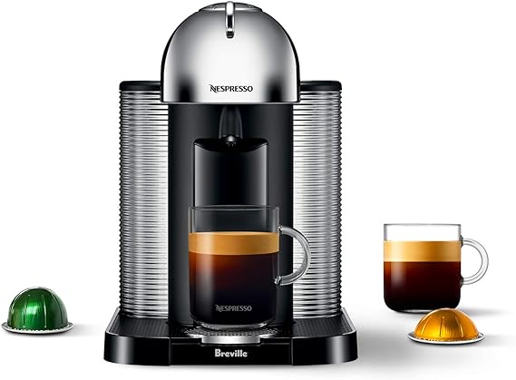 Breville Nespresso Vertuo 5 Cups Coffee Espresso Machine BNV220CRO1BUC1 - Chrome Like New