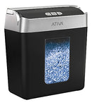 ATIVA 8-SHEET MICRO-CUT LIFT-OFF SHREDDER WITH HANDLE - BLACK/SILVER - Brand New