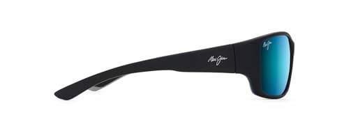 MAUI JIM MEN'S LOCAL KINE POLARIZED WRAP SUNGLASSES 61MM SOFT BLACK/GRAY - Like New