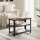 /N Industrial Style Shoe Changing Stool 3-Layer Shoe Rack Bench, 2 Mesh Racks - Brand New