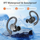 SPRTOYBAT Wireless Headphones Ear Buds ENC Noise Cancelling Mic - Deep Black - Like New